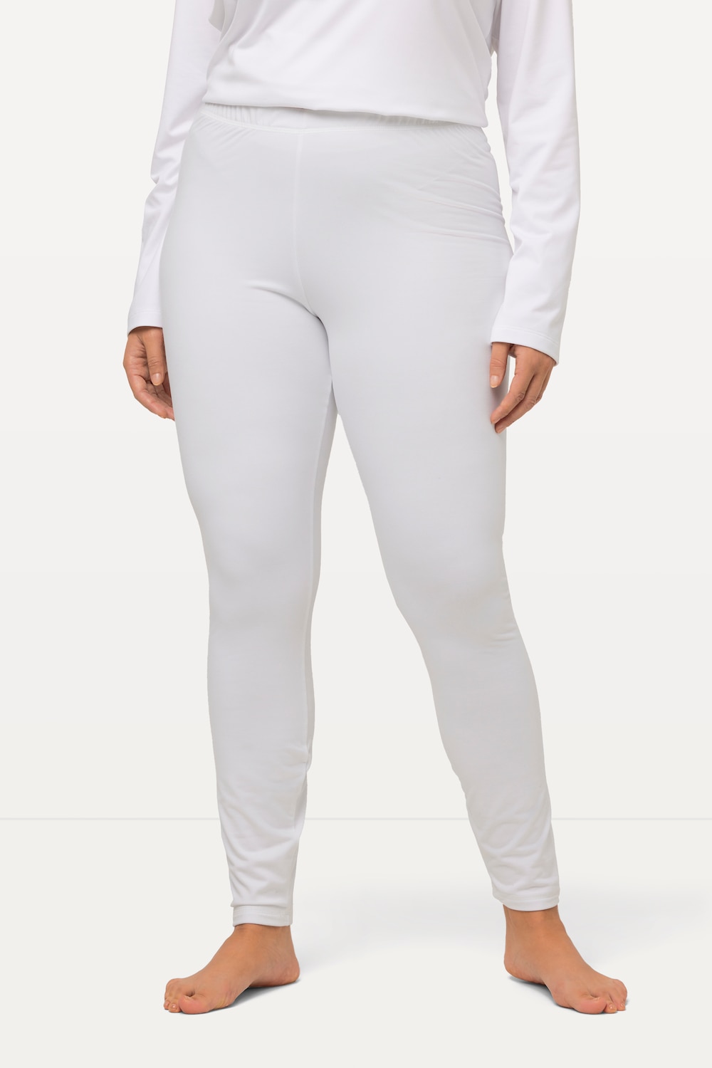 Große Größen Ski-Funktionsleggings, Damen, weiß, Größe: 42/44, Ulla Popken