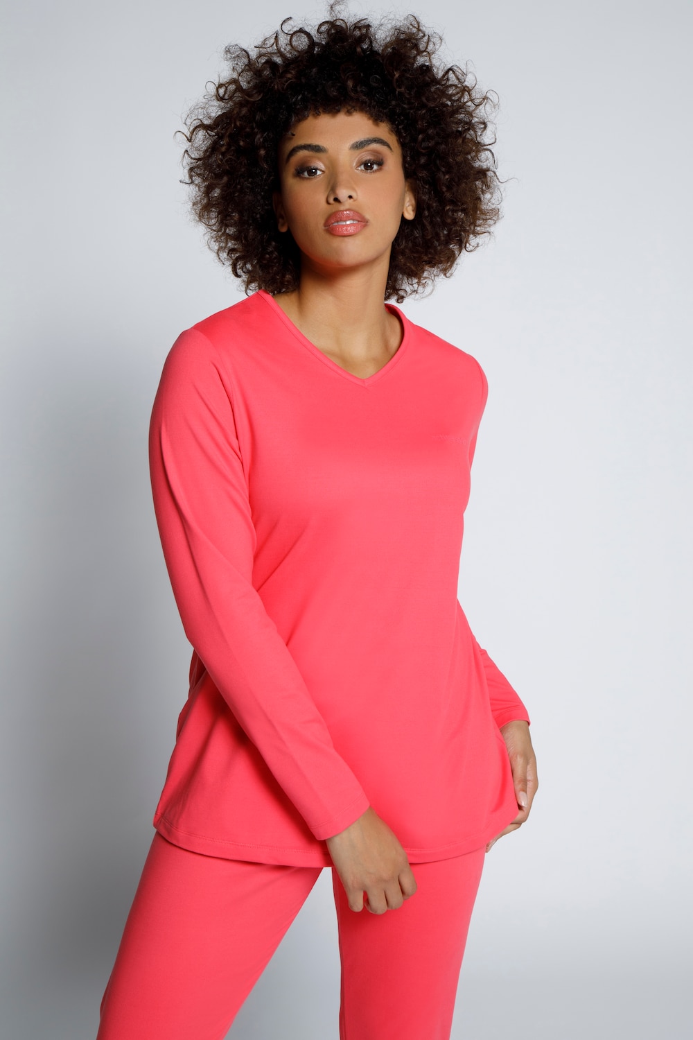 Grote Maten functioneel skishirt, Dames, roze, Maat: 42/44, Polyester, Ulla Popken