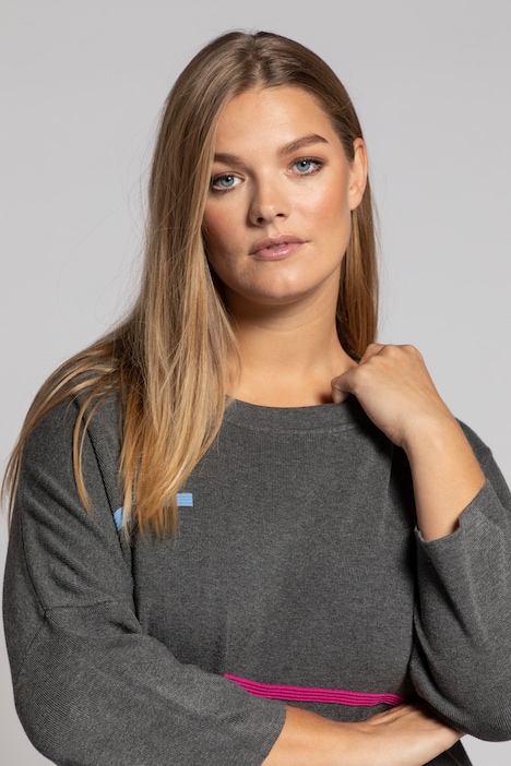 Pullover Oversize Streifen In Ripp Uberschnittene Schulter Weitere Pullover Pullover Ulla Popken Deutschland