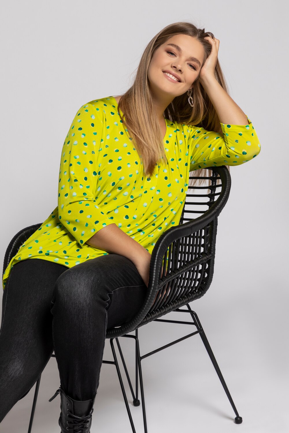 Grote Maten Shirt, Dames, groen, Maat: 50/52, Viscose, Ulla Popken Grote Maten Shirt, Dames, groen, Maat: 50/52, Viscose, Ulla Popken