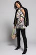 Hemdbluse, Blumenmuster, Seitenschlitze, Langarm