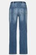 Jeans Mandy, leicht destroyed, 5-Pocket gepatcht, weit und gerade