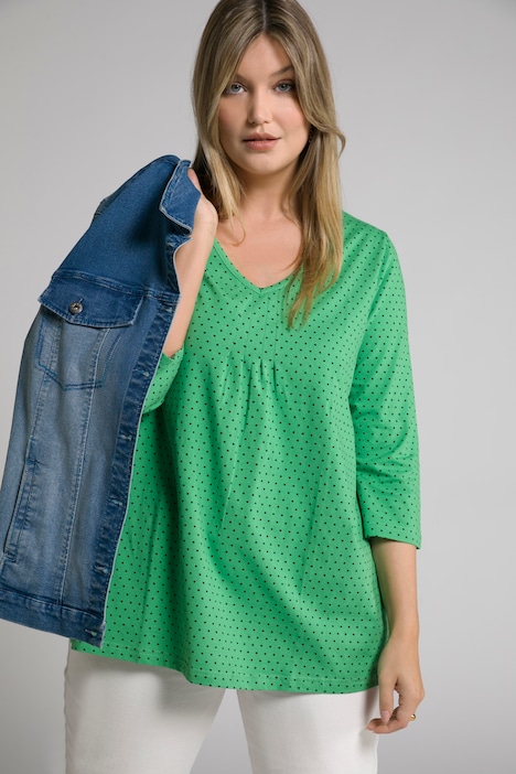 Ulla Popken Womens Plus Size Lace Sleeve Detail Back Print Sweatshirt 719866 