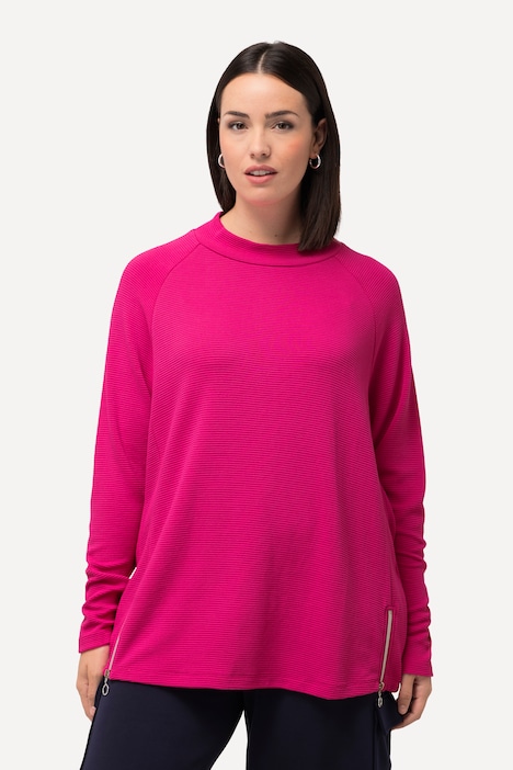 PJ RIB-TEXTURED V-NECK SWEATER TUNIC