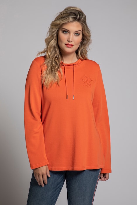 Ulla Popken Sweatshirt Garment Dye Jaquard Teinture vêtement Sweat-Shirt Femme 