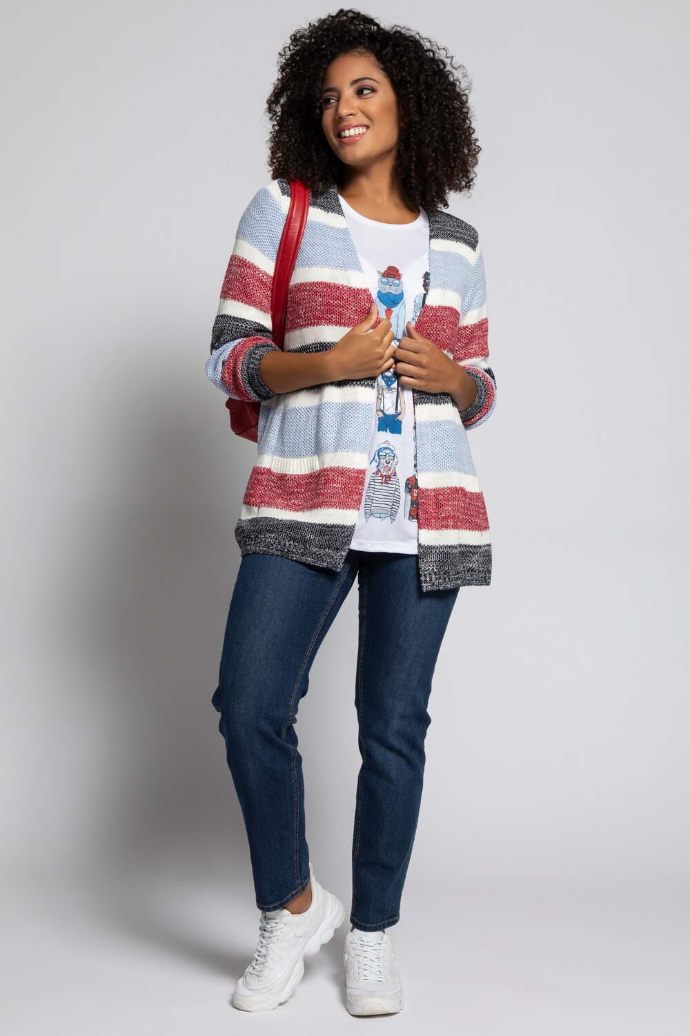 Grote Maten vest, Dames, blauw, Maat: 54/56, Katoen/Synthetische vezels, Ulla Popken Grote Maten vest, Dames, blauw, Maat: 54/56, Katoen/Synthetische vezels, Ulla Popken