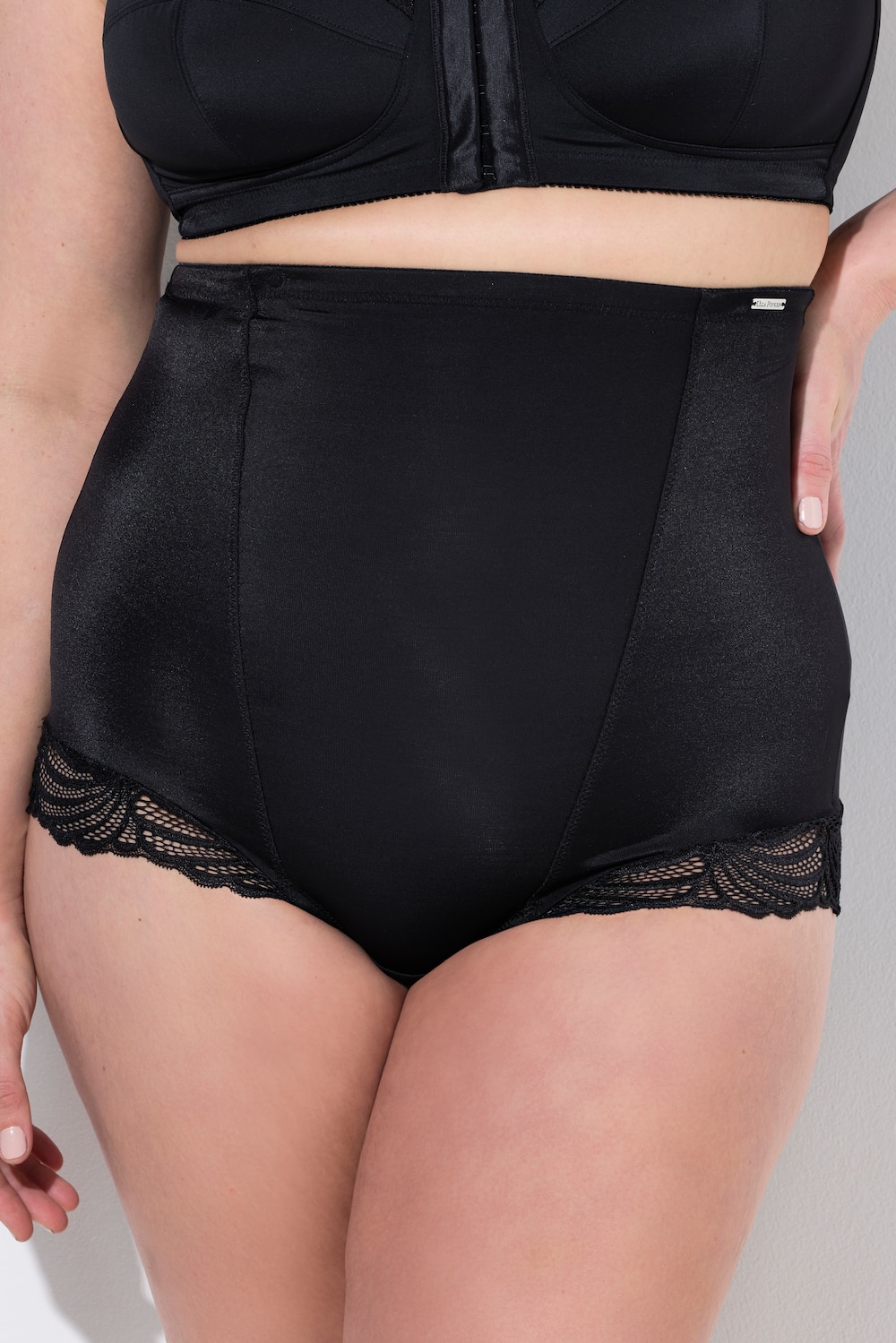 Große Größen Bodyforming-Miederhose, Damen, schwarz, Größe: 58/60, Baumwolle/Synthetische Fasern/Elasthan, Ulla Popken