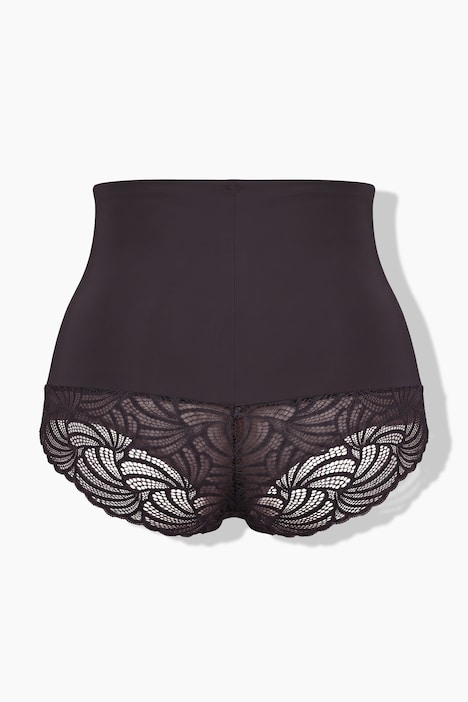 Culotte gainante à taille haute, dentelle sur les côtés