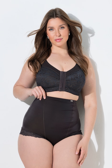 Culotte gainante à taille haute, dentelle sur les côtés