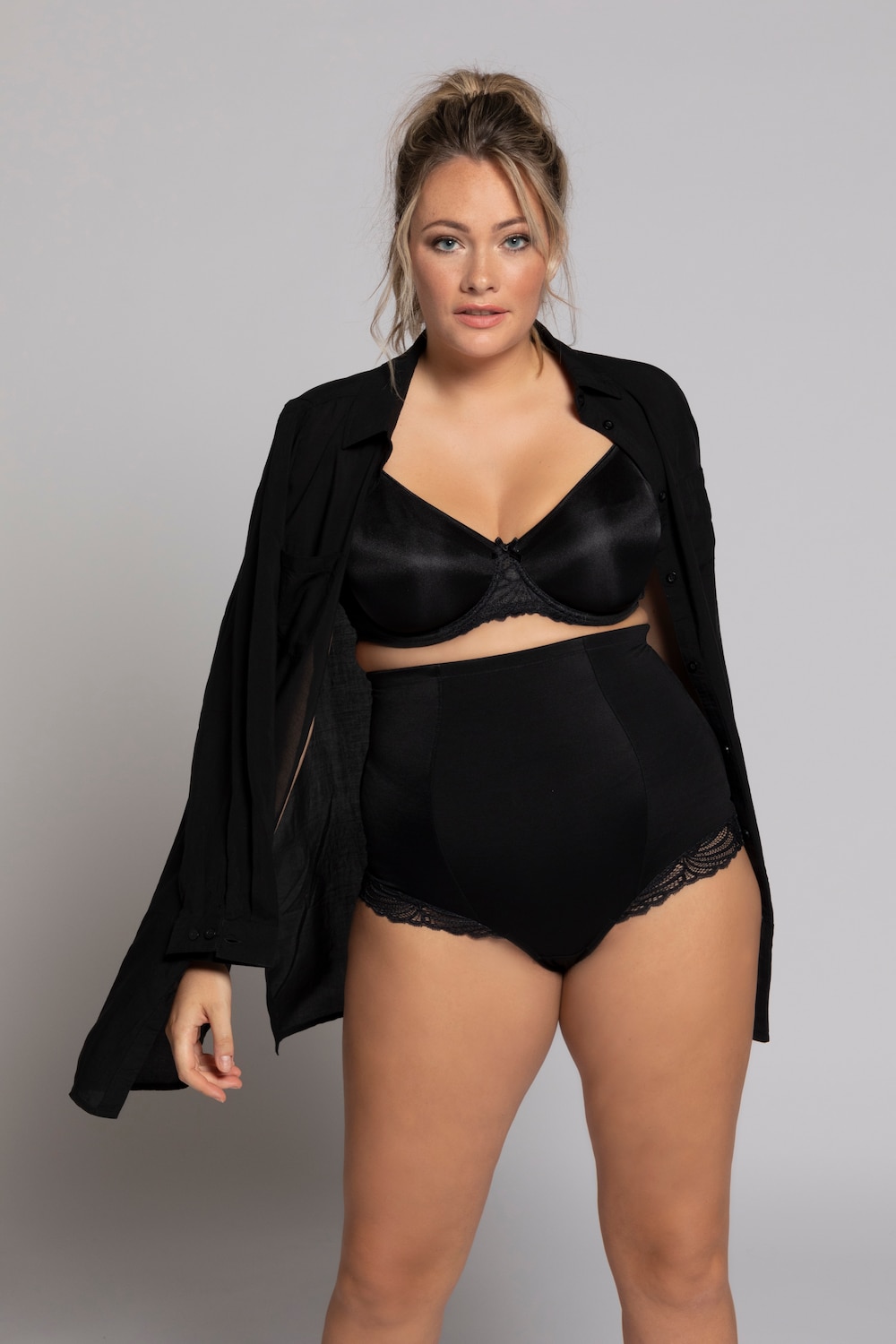 Bodyforming-Miederhose, High Waist, Spitze hinten