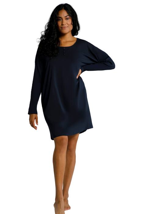 Dlouhé tričko, ozdobné knoflíky, oversize, dlouhé rukávy, žebrovaný žerzej