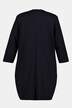 Šaty, žerzej, ozdobná lemovka, kulatý výstřih, 3/4 rukávy