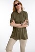 Button Front Polo Style Stretch Knit Top