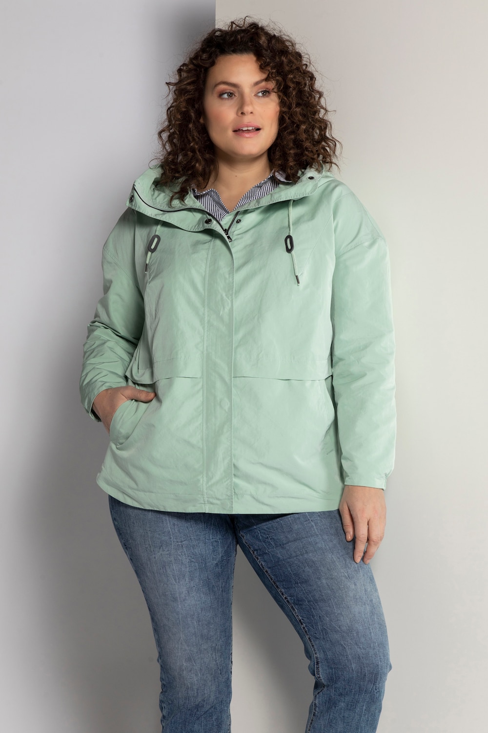 Grote Maten Jas, Dames, groen, Maat: 58/60, Polyester/Synthetische vezels, Ulla Popken