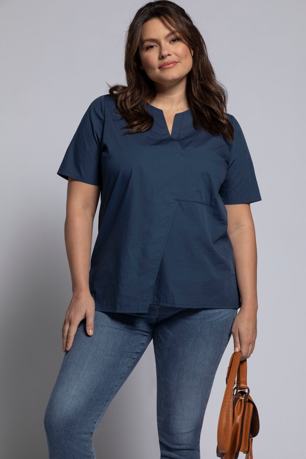 Grote Maten Tuniek, Dames, blauw, Maat: 54/56, Katoen, Ulla Popken Grote Maten Tuniek, Dames, blauw, Maat: 54/56, Katoen, Ulla Popken