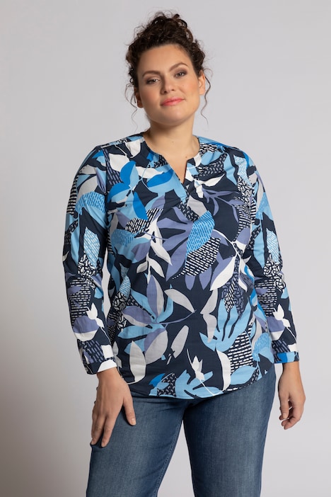 Eco Cotton Leaf Print Stretch Shirt | all Blouses | Blouses