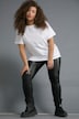 legging, smal model, elastische band, gecoat, stretch