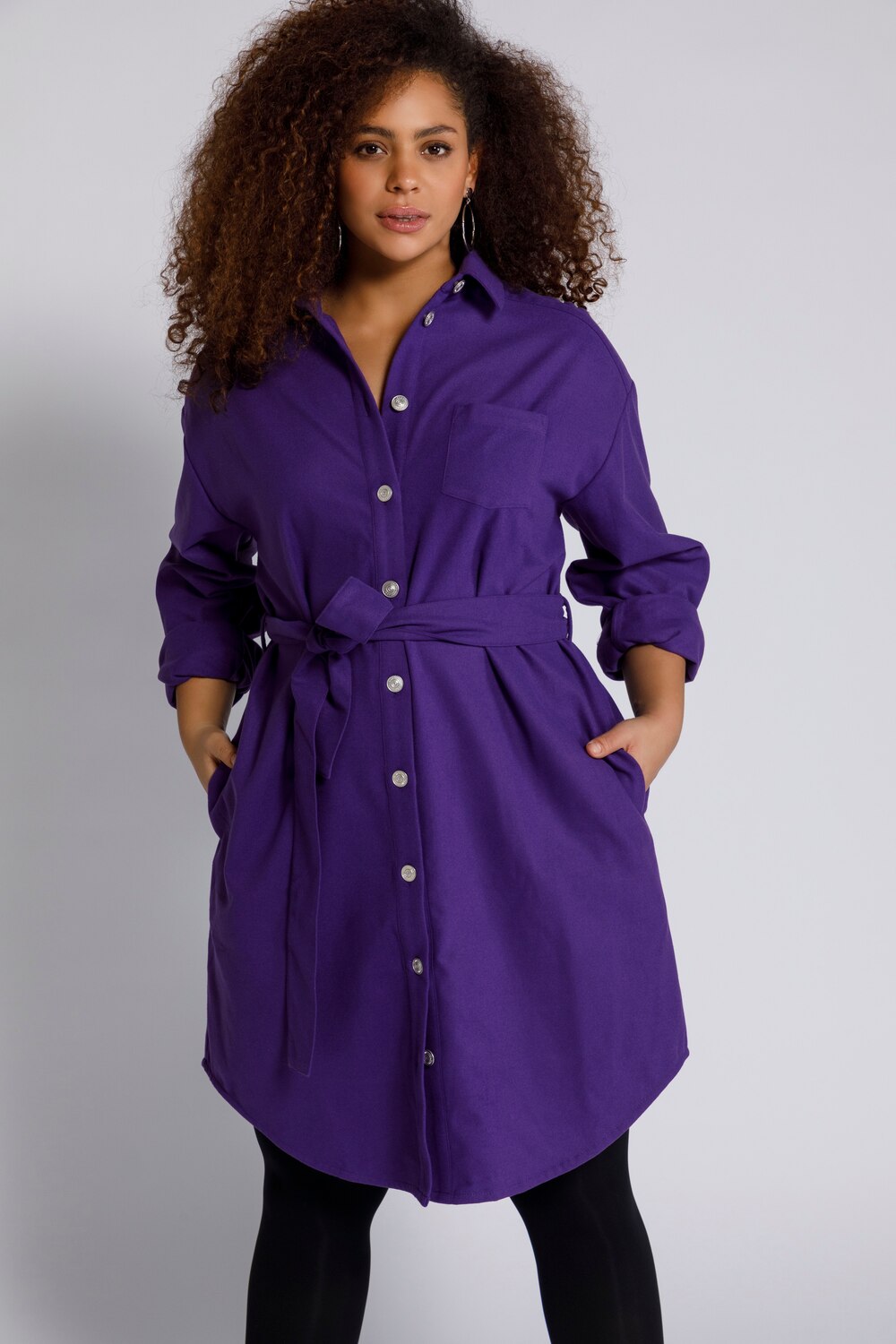 Grote Maten jurk, Dames, paars, Maat: 50/52, Polyester, Studio Untold Grote Maten jurk, Dames, paars, Maat: 50/52, Polyester, Studio Untold