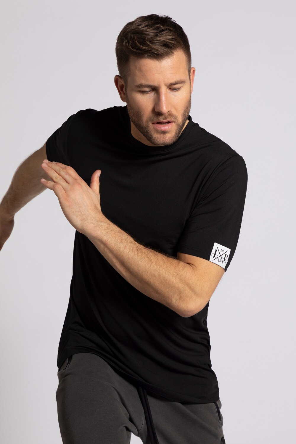 Grote Maten T-shirt, Heren, grijs, Maat: L, Polyester, JP1880 Grote Maten T-shirt, Heren, grijs, Maat: L, Polyester, JP1880
