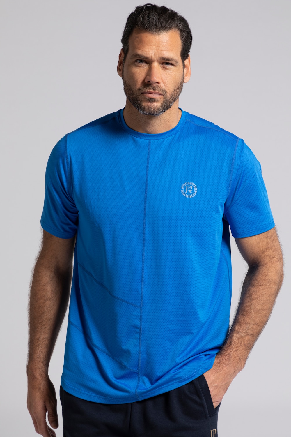 Grote Maten functioneel shirt, Heren, blauw, Maat: 5XL, Polyester/Elastaan, JP1880