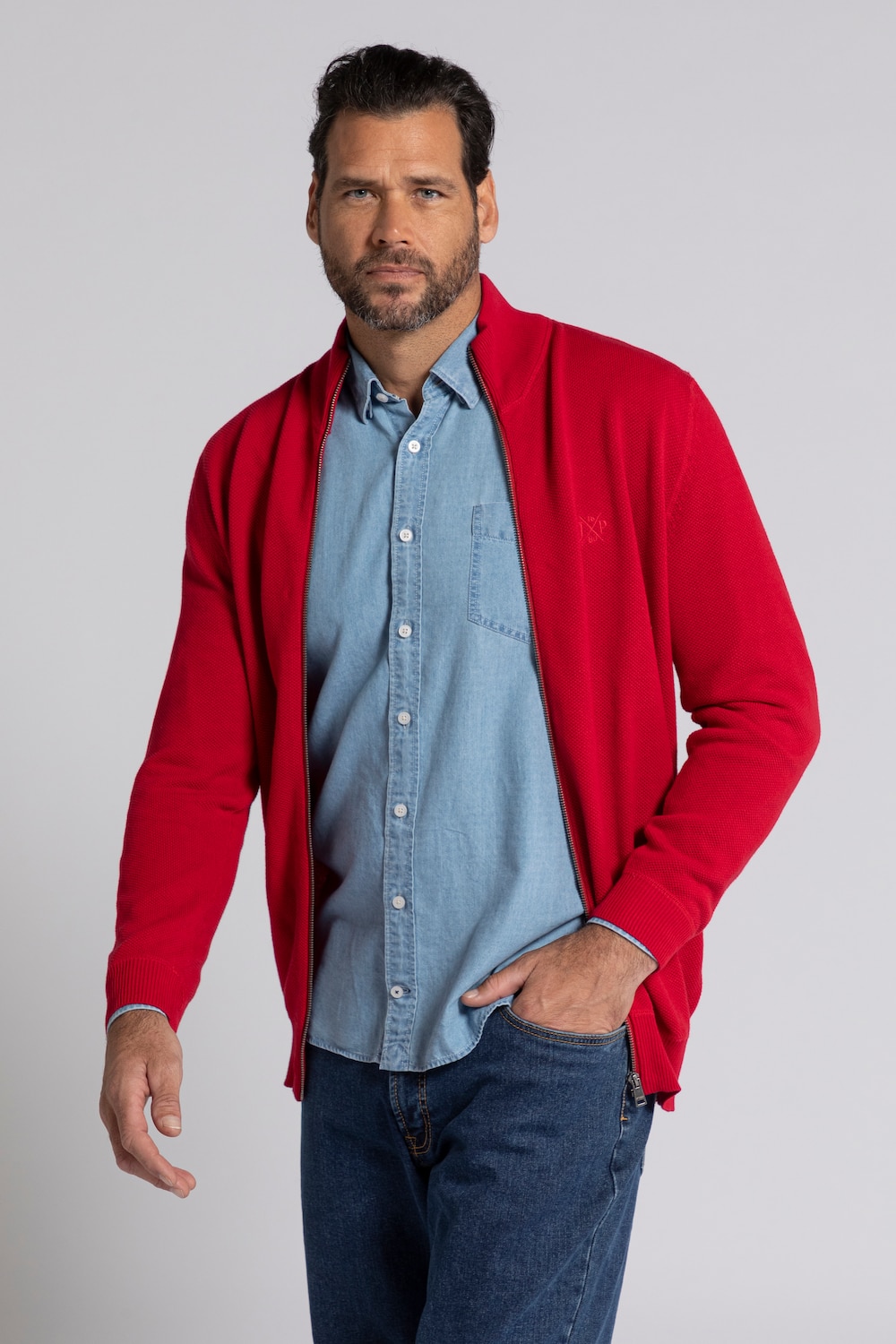 Grote Maten vest, Heren, rood, Maat: 3XL, Katoen, JP1880 Grote Maten vest, Heren, rood, Maat: 3XL, Katoen, JP1880