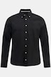 Chemise en lin mélangé. Manches longues et col à pointes boutonnées - coupe Modern Fit