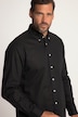 Chemise en lin mélangé. Manches longues et col à pointes boutonnées - coupe Modern Fit