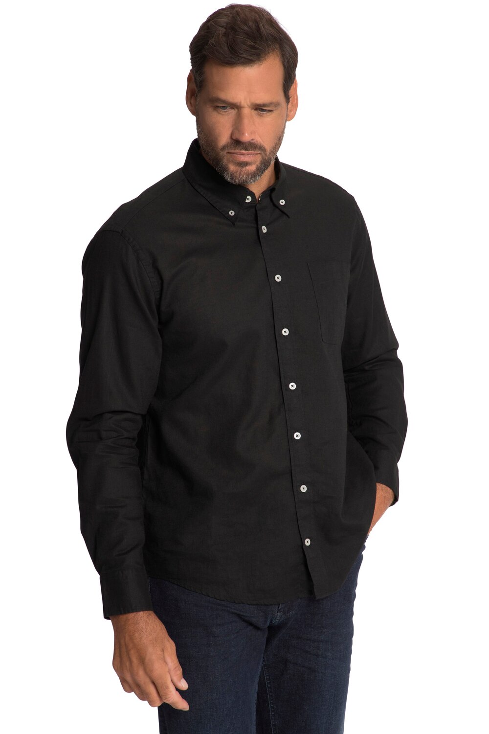 Divisa Manica Camicia Estiva Nera 4xl Camicia A Maniche Lunghe In