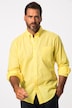 Chemise en lin mélangé. Manches longues et col à pointes boutonnées - coupe Modern Fit