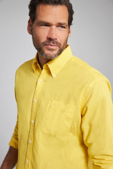 JP1880 Hemd, Langarm, Leinenmix, Buttondown-Kragen, Modern Fit, bis 8 XL