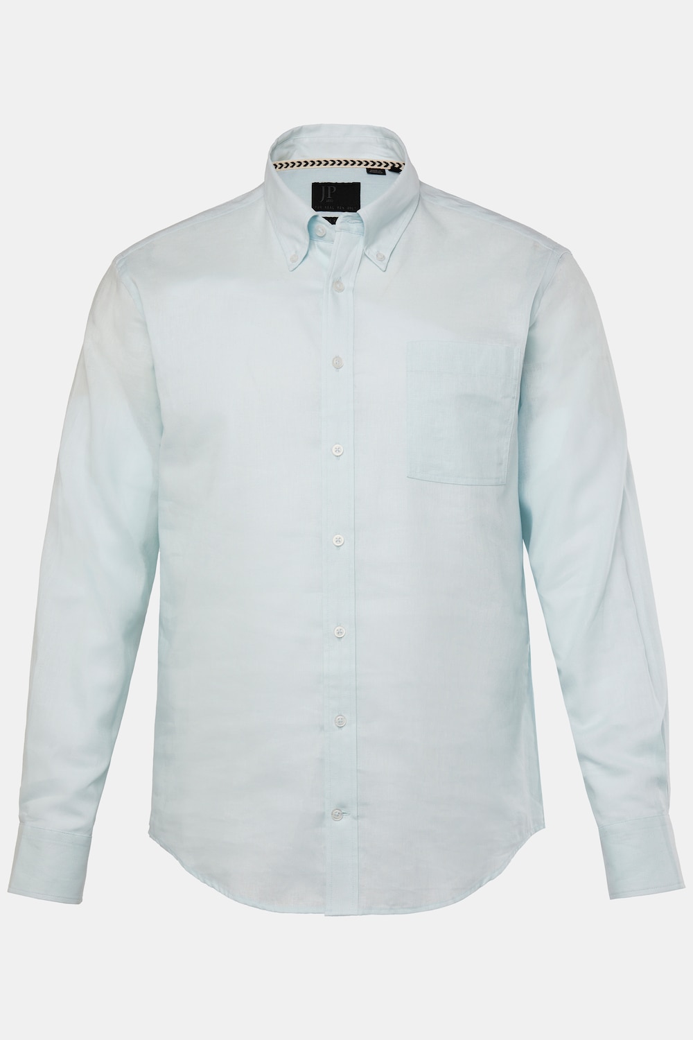 Hemd, Langarm, Leinenmix, Buttondown-Kragen, Modern Fit