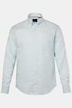 Chemise en lin mélangé. Manches longues et col à pointes boutonnées - coupe Modern Fit