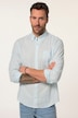 Chemise en lin mélangé. Manches longues et col à pointes boutonnées - coupe Modern Fit