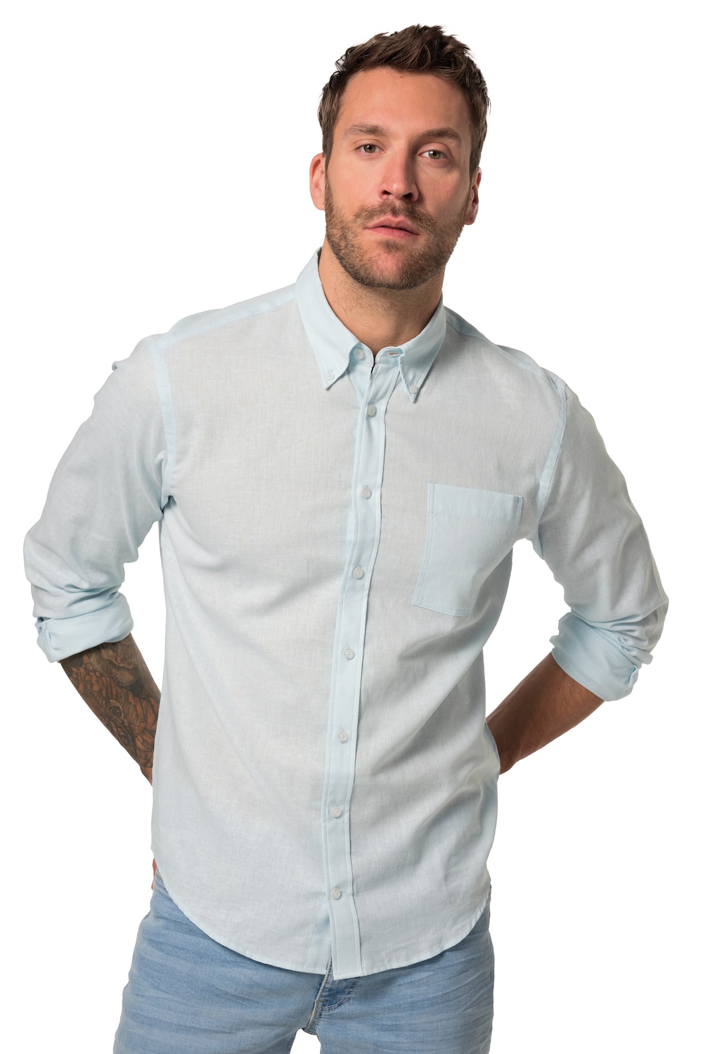 Ulla Popken Camiseta Extralarga Camisa Manga Larga Hombre 3XL