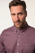 Chemise en lin mélangé. Manches longues et col à pointes boutonnées - coupe Modern Fit