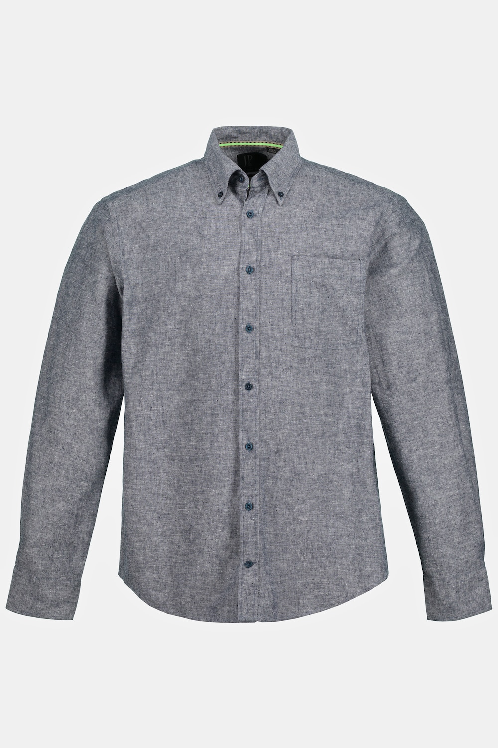 Hemd, Langarm, Leinenmix, Buttondown-Kragen, Modern Fit