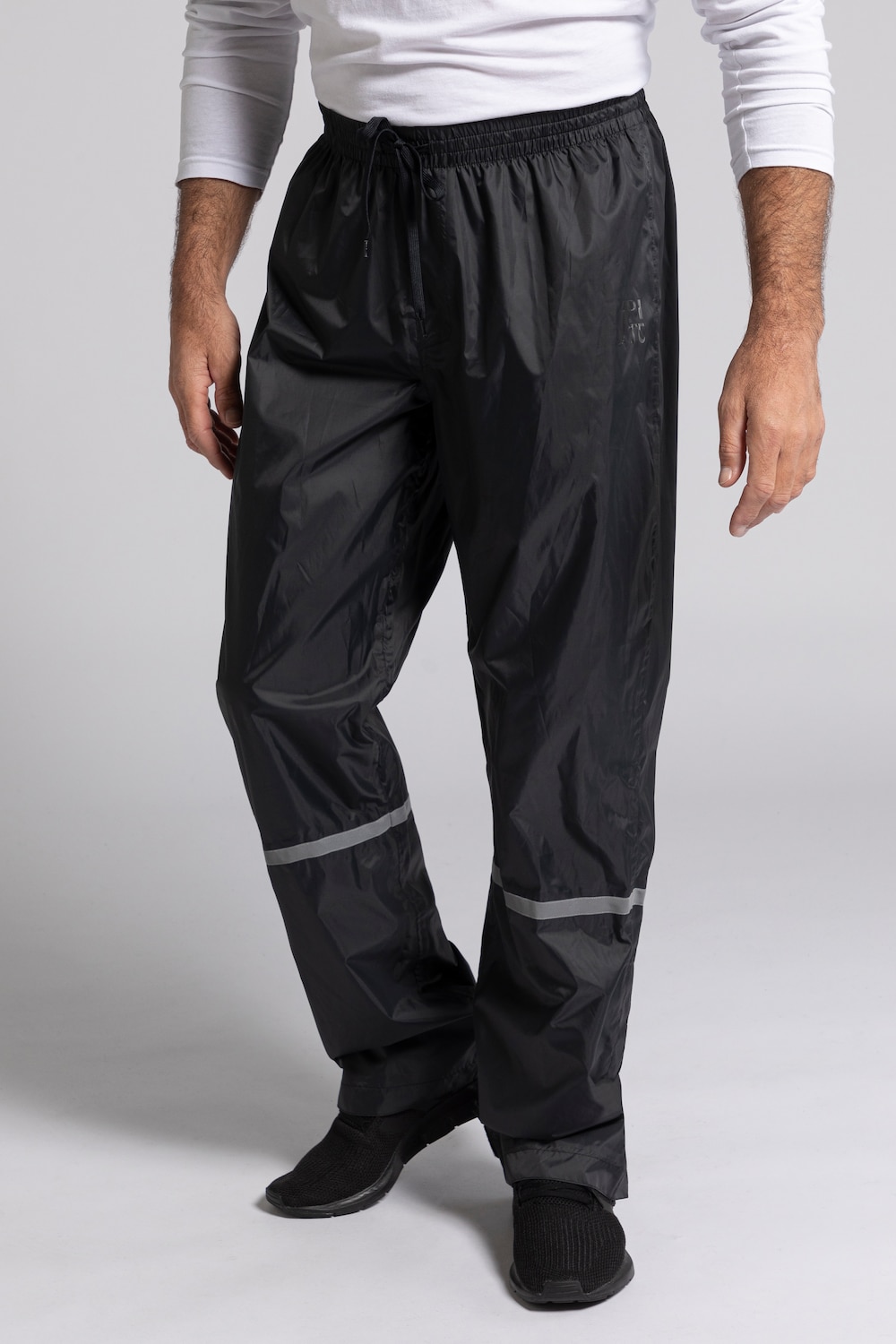 grandes tailles pantalon de pluie jay-pi. vêtement de cyclisme à fermeture velcro sur les jambes. coupe relaxed, hommes, noir, taille: xxl, polyester, jp1880