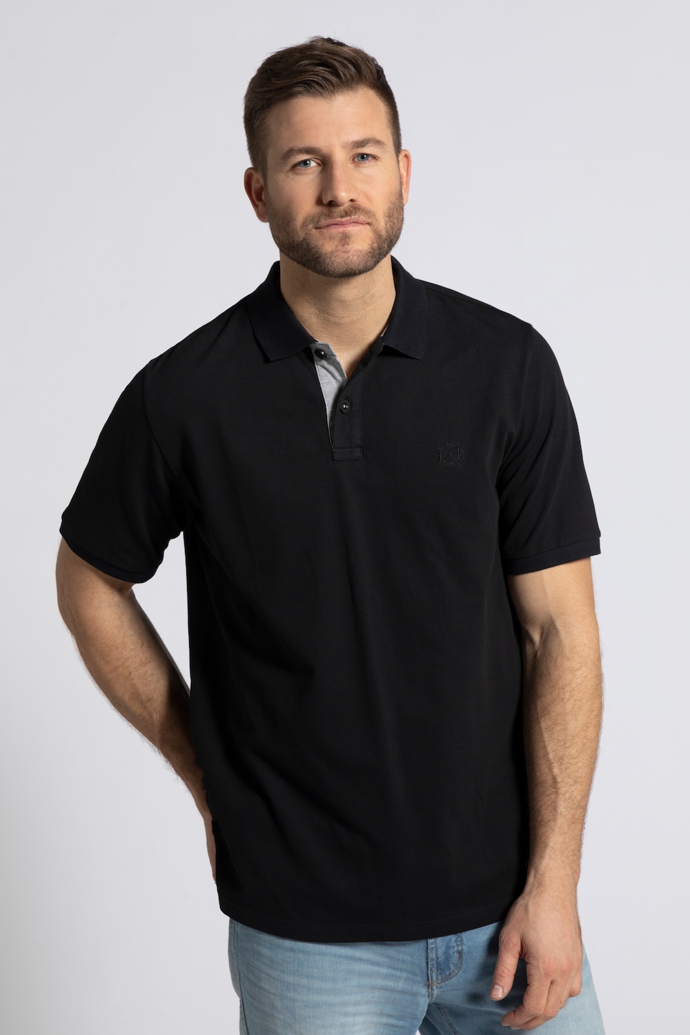 Grote Maten poloshirt FLEXNAMIC®, Heren, grijs, Maat: 7XL, Katoen, JP1880 Grote Maten poloshirt FLEXNAMIC®, Heren, grijs, Maat: 7XL, Katoen, JP1880
