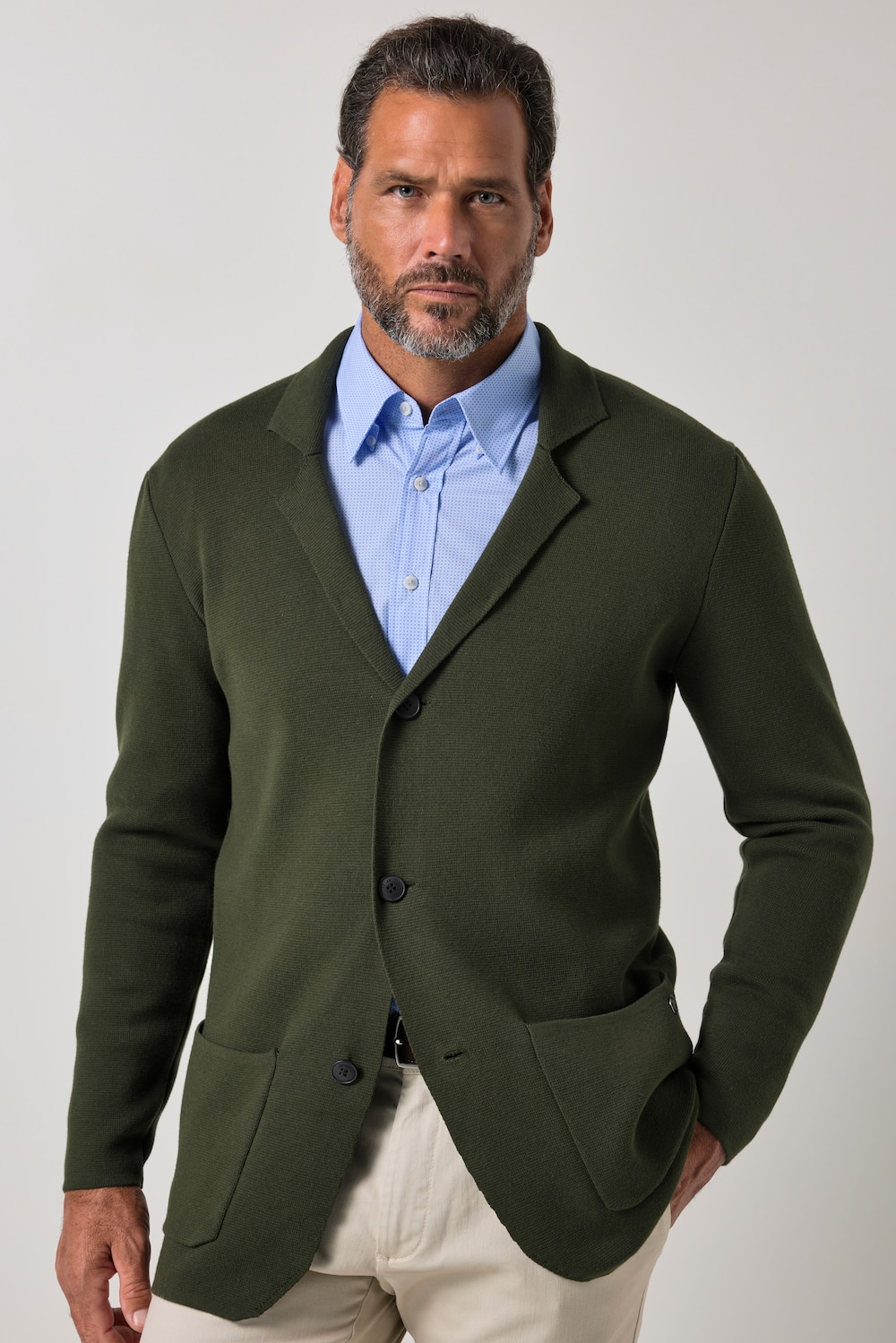 Stricksakko, FLEXNAMIC®, Business, Milano-Strick, Reverskragen, bis 8 XL