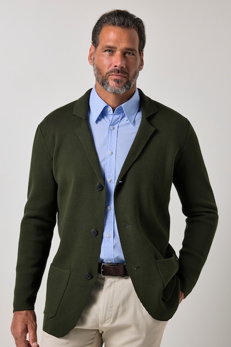 Stricksakko, FLEXNAMIC®, Business, Milano-Strick, Reverskragen, bis 8 XL