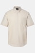 JP1880 Overhemd van een linnenmix, korte mouwen, button-down kraag, modern fit