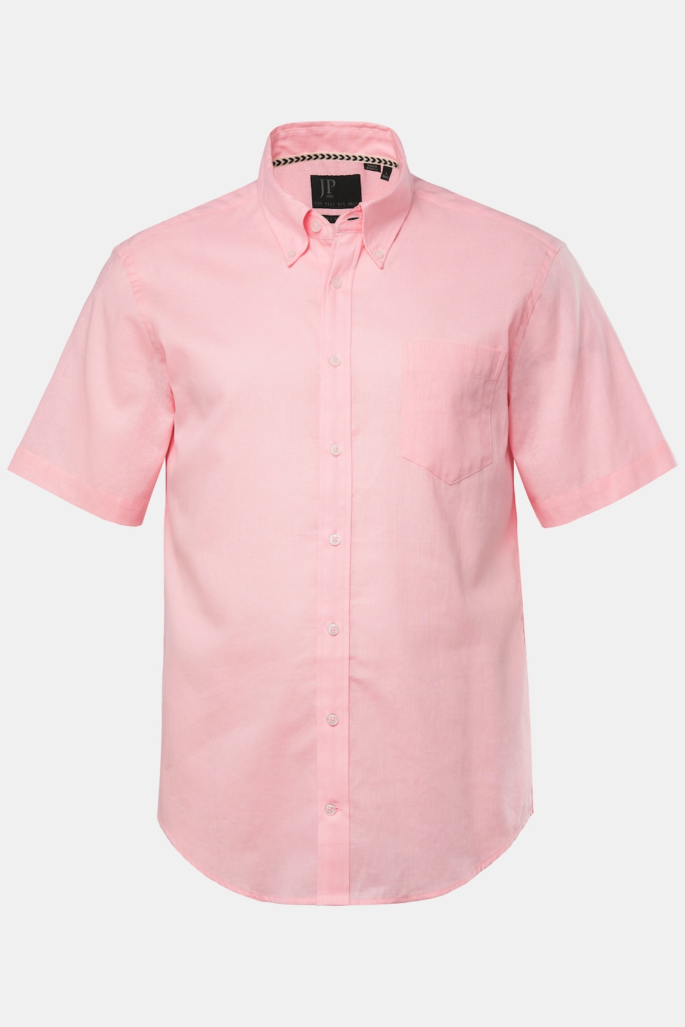 Hemd, Halbarm, Leinenmix, Buttondown-Kragen, Modern Fit