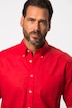 JP1880 Overhemd van een linnenmix, korte mouwen, button-down kraag, modern fit