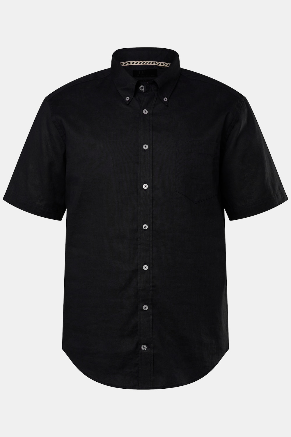 Hemd, Halbarm, Leinenmix, Buttondown-Kragen, Modern Fit