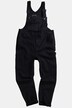 Dungarees, denim, many pockets, elastic inserts, relaxed fit