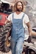 Tuinbroek, workwear, jeans, veel zakken, elastische inzetstukken, relaxed fit