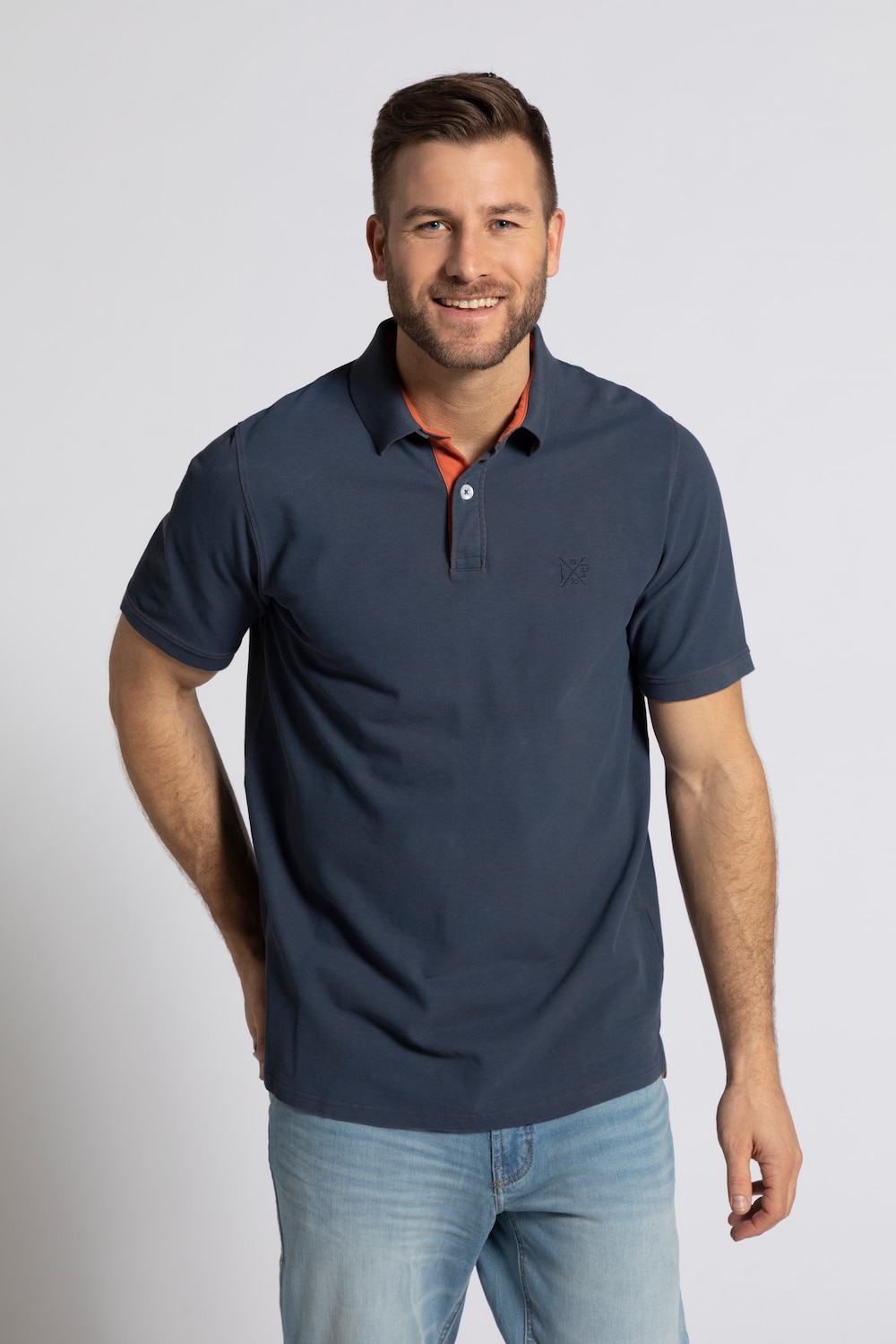 Grote Maten poloshirt, Heren, blauw, Maat: XXL, Katoen, JP1880 Grote Maten poloshirt, Heren, blauw, Maat: XXL, Katoen, JP1880