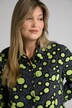 Bubble Print Button Front Roll-Tab Sleeve Shirt