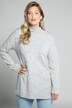 Pullover, Ziernaht, Oversized, Stehkragen, Langarm