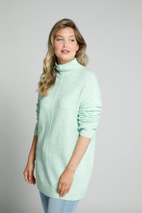 Pullover, snøre, oversize, ståkrave, lange ærmer